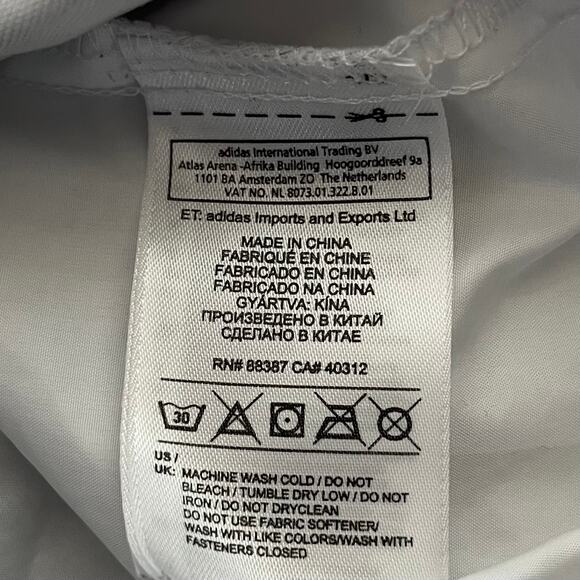 Adidas Women's ClimaProof Jacket XS White Windbreaker Outdoor Golf Running - Picture 8 of 8